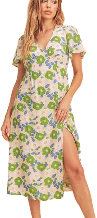 Floral Printed Midi Dress