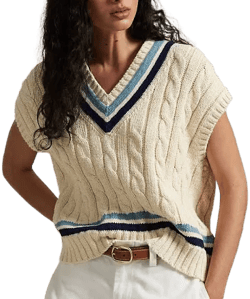 Polo Ralph Lauren Women's Sleeveless V Neck Pullover Sweater