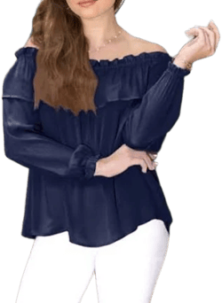 Off The Shoulder Crinkle Rayon Tunic