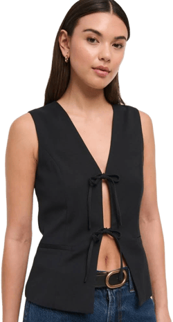 Abercrombie & Fitch Women's Tie-Front Tailored Vest