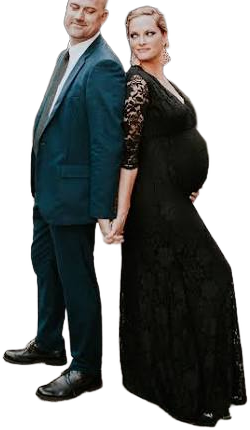Wrap Lace Maternity Dress
