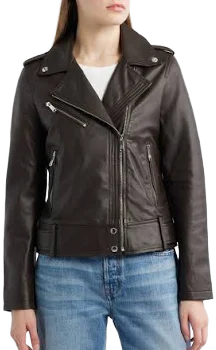 Sam Edelman Women's Lambskin Moto Jacket
