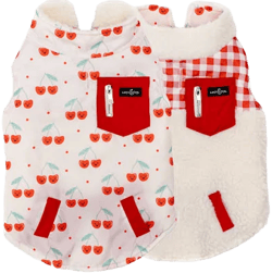 Cheery Cherries Reversible Teddy Vest