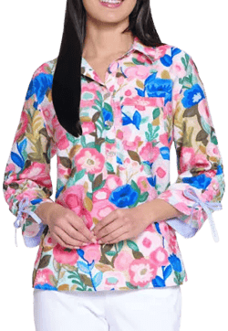 Womens Floral Print Tunic