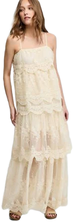 Tiered Lace Maxi Dress