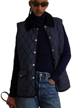 Polo Ralph Lauren Women's Corduroy-Trim Quilted Vest