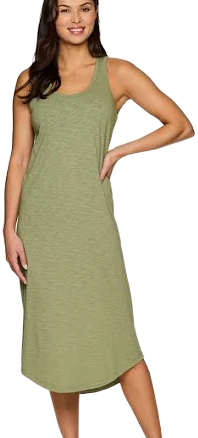 RBX Active Women's Cotton Modal Slub Midi Dress