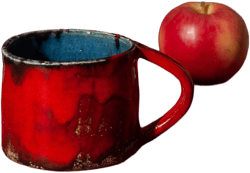 Red Coffee Mug, Ceramic Mug, Handmade Mug, Unique Mug Set, Pottery Tea Mug, Handmade Ceramics Cup, Handmade Stoneware Mug, Clay Pottery Mug