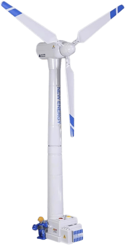 Wind Turbine Model, 21.65 Inch Large Size Generator Windmill Toy Science Kit STEM Experiment With Wind-up Rotatable Blades