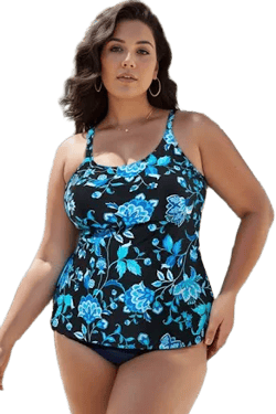 Meet.Curve Women's Floral Print Tankini Top