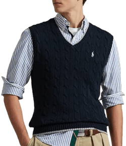 Polo Ralph Lauren Men's Cable-Knit Cotton Sweater Vest