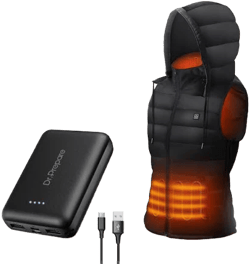 Electric Unisex Heated Vest and 10000mAh Power Bank Bundle Electric Unisex Heated Vest and 10000mAh Power Bank Bundle