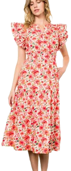 Ella Flower Print Maxi Dress