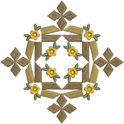 Fancy Floral Embroidery Patch