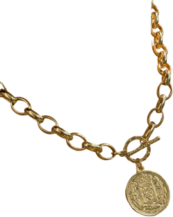18K Gold Filled Roman Coin Necklace