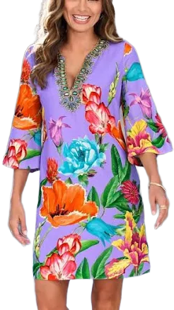 Boston Proper Gem Embellished Tunic Dress