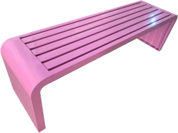 Outdoor Garden Bench, Garden Benches, All-Weather Garden Bench, Steel Garden Patio Porch Furniture, for Patio Furniture, Front Porch Decor and Outdoor Seating(Pink,120cm/47.2in)