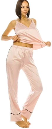 EVAVON Women's Satin Pajama Set