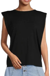 Gianni Bini Women's Kelia Muscle Shoulder Pad Tank