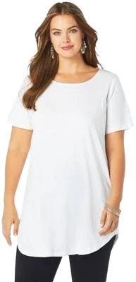 Plus Size Women's Crisscross Back Ultimate Tunic by Roaman's
