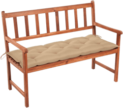 Patio Bench with Cushion 47.2'' Solid Acacia Wood Outdoor Seating