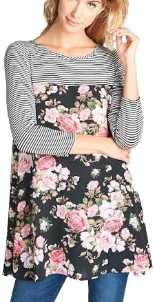 Floral Printed Tunic Top