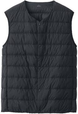 Muji Men's Lightweight Down Collarless Vest