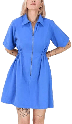 Noble Utility Dress in French Blue French Blue / 1X | Dress By Noble