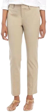 Crown & Ivy Women's Bistretch Fly Front Cotton Pants