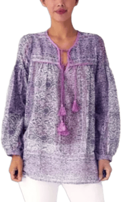 The Lily tunic incorporates a mesmerizing display of floral print tha