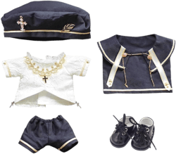 niannyyhouse 10cm 15cm 20cm 40cm Doll Clothes European Style Hat Shirt Pants Shawl Leather Shoes Stuffed Plush Toy Accessories (20cm)