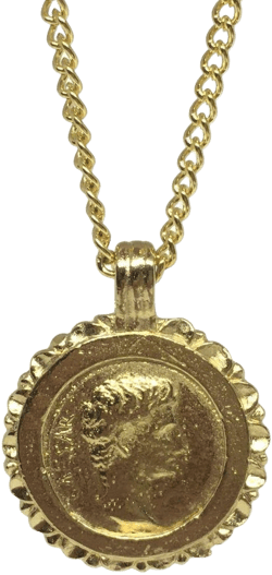 Caesar Roman Emperor Portrait Coin Necklace