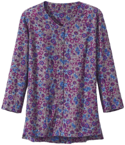 Northstyle Artsy Floral Tunic Top in Taupe