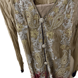 Embellished Long Sleeve Tunic | Color: Gold/Silver | Size: S | Rizahmed's Closet