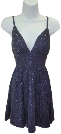 Sequin Corset Back Short Dress