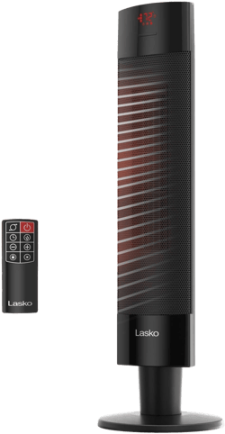Lasko Ceramic Pedestal Heater with Remote Control: 1500W, Adjustable Thermostat, Portable, LED Display, ETL Listed