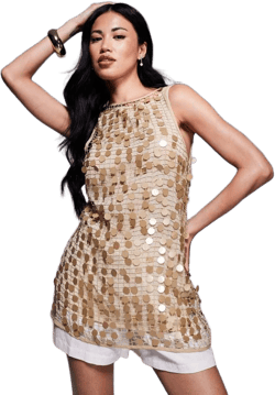 River Island Sequin Tunic Top