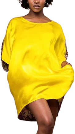 Furkat & Robbie Tunde Silk Tunic Mini Dress