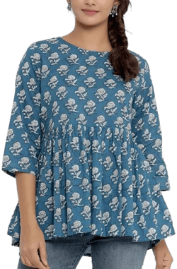 Miravan Women's Cotton Floral Print Tunic