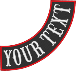 Custom Embroidered Side Rocker Vest Patch Motorcycle Biker Patch 7" (A)