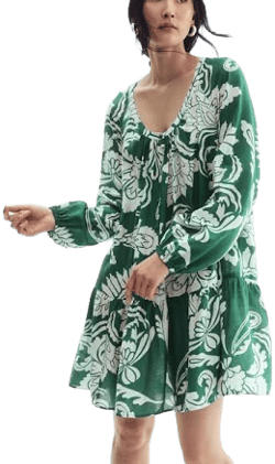 H&M Ladies Button-Front Tunic Dress