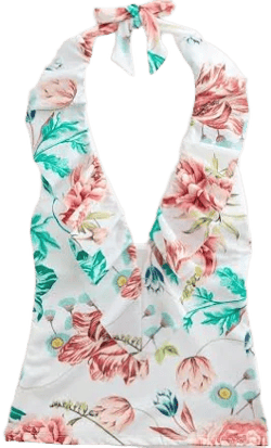 Next High Shine Frill Halterneck Tummy Control Tankini Top