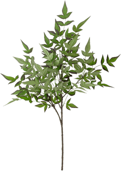 3 Pcs Artificial Plant Leaves Bunches, 30 Inch Nandina Domestica Faux Greenery Branches Stems Leaves Spray Silk Plants Branches for Vase Floral Arrangement Bouquets Wedding Greenery Decor Green 28 Heads