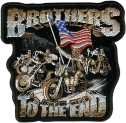 BROTHERS TO THE END Awesome LARGE BIKER BACK Vest Patch