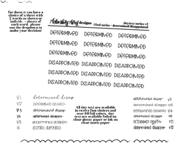 Foiled Tiny Text Series - Feelings Series - Determined and Disappointed Checklist Size Planner Stickers for any Planner or Insert
