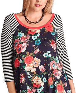 Floral Long Tunic Top