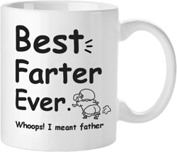 Gifts for Dad, Funny Fathers Day Gift Coffee Mugs, Awesome Daddy Gifts, 11oz Novel Coffee Tea Mugs with Hilarious Pattern for Dad for Birthday Father's Day(White)
