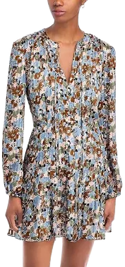 Veronica Beard Nyjah Printed Dress - Lake Mist