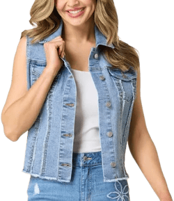 Frayed Denim Vest