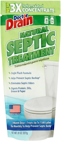 Doctor Drain Natural Septic Tank Treatment Monthly Single Flush